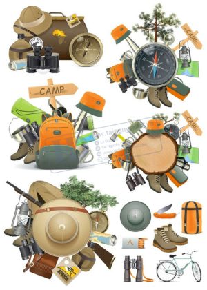 Vector Đồ Dùng Leo Núi, Cắm Trại 2