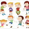 Vector Em Bé Bị Chấn Thương, Cảm Sốt
