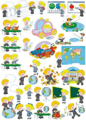 Vector Em Bé, Học Sinh, Trẻ Em Vui Chơi (5)