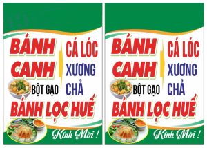 Vector Mẫu Biển Bánh Canh Cá Lóc