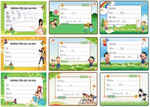 Vector Nhãn Vở Học Sinh