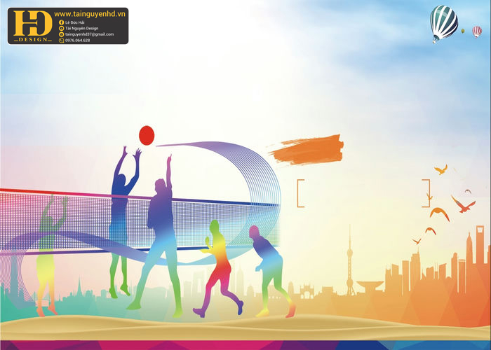 Vector Phông Nền Bóng Chuyền, Volleyball (29)