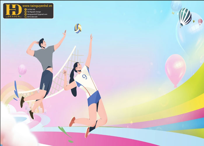 Vector Phông Nền Bóng Chuyền, Volleyball (31)