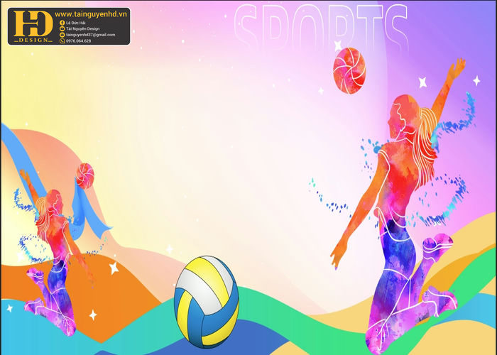 Vector Phông Nền Bóng Chuyền, Volleyball (41)