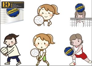 Vector Phông Nền Bóng Chuyền, Volleyball (44)
