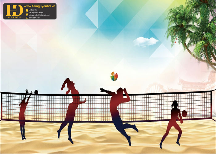 Vector Phông Nền Bóng Chuyền, Volleyball (6)