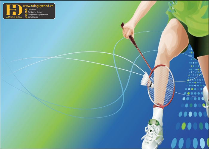 Vector Phông Nền Cầu Lông, Badminton (17)