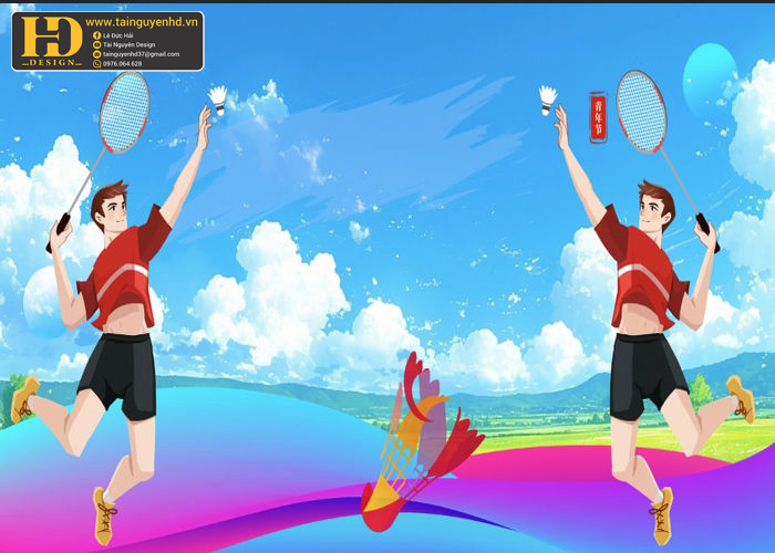 Vector Phông Nền Cầu Lông, Badminton (8)