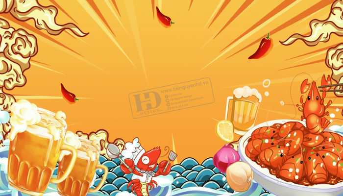 Vector Tranh Trang Trí, Bia Hơi, Quán Lẩu Nướng (69)