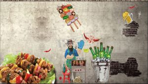 Vector Tranh Trang Trí, Bia Hơi, Quán Lẩu Nướng (80)