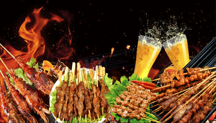 Vector Tranh Trang Trí, Bia Hơi, Quán Lẩu Nướng (88)
