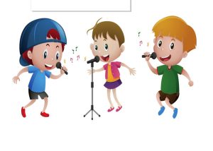Vector Trẻ Em Ca Hát, Karaoke 1
