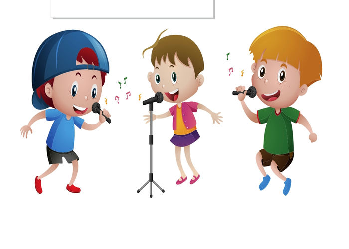 Vector Trẻ Em Ca Hát, Karaoke 1