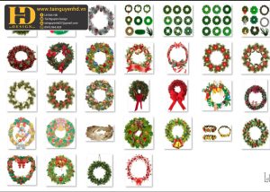Vòng Hoa Noel, Christmas PNG 3