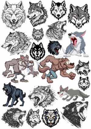Wolf, Chó Sói, Vector Chó Sói (3)