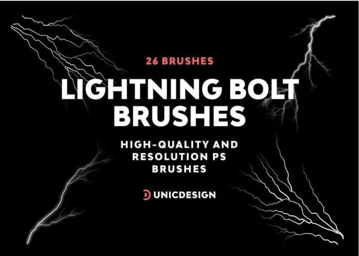 26 cọ vẽ tia sét cho Photoshop