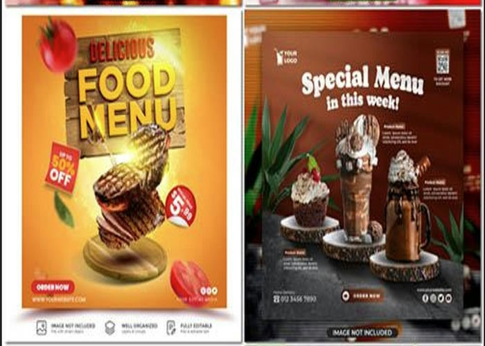 Bộ banner PSD quảng cáo đồ ăn thức uống 2