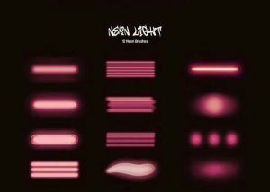 Bộ cọ Photoshop hiệu ứng ánh sáng neon