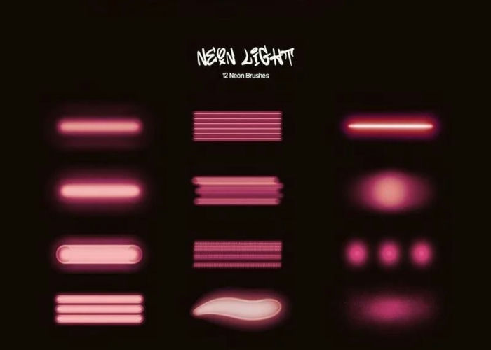 Bộ cọ Photoshop hiệu ứng ánh sáng neon