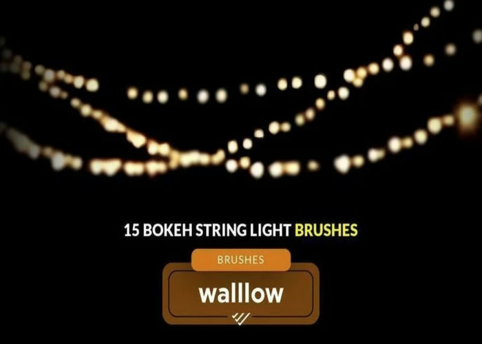 Cọ hiệu ứng Bokeh cho đèn dây trong Photoshop