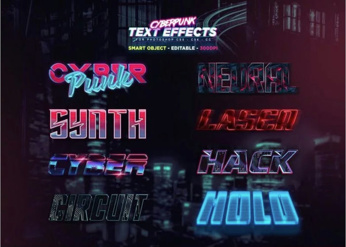 Hiệu ứng chữ Cyberpunk