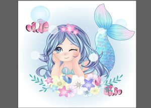 Vector Nàng Tiên Cá, Chibi Tiên Cá (13)
