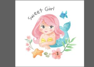 Vector Nàng Tiên Cá, Chibi Tiên Cá (16)