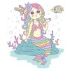 Vector Nàng Tiên Cá, Chibi Tiên Cá (19)