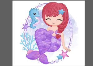 Vector Nàng Tiên Cá, Chibi Tiên Cá (21)