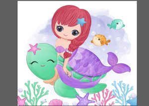 Vector Nàng Tiên Cá, Chibi Tiên Cá (22)