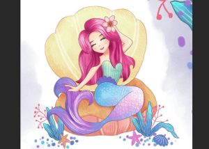Vector Nàng Tiên Cá, Chibi Tiên Cá (26)