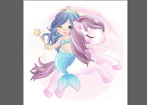 Vector Nàng Tiên Cá, Chibi Tiên Cá (30)