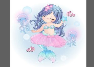 Vector Nàng Tiên Cá, Chibi Tiên Cá (31)