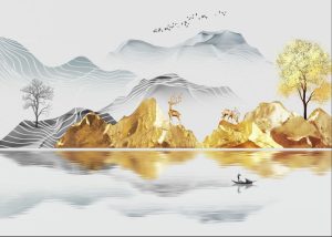 Vector Tranh Trang Trí, Tranh Thủy Mặc (10)