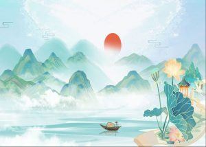 Vector Tranh Trang Trí, Tranh Thủy Mặc (14)