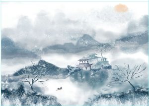Vector Tranh Trang Trí, Tranh Thủy Mặc (15)