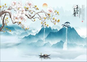 Vector Tranh Trang Trí, Tranh Thủy Mặc (17)