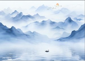Vector Tranh Trang Trí, Tranh Thủy Mặc (2)