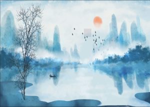 Vector Tranh Trang Trí, Tranh Thủy Mặc (20)