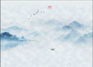 Vector Tranh Trang Trí, Tranh Thủy Mặc (29)