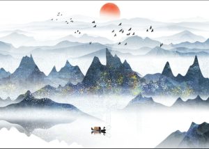 Vector Tranh Trang Trí, Tranh Thủy Mặc (33)