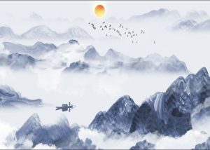 Vector Tranh Trang Trí, Tranh Thủy Mặc (35)