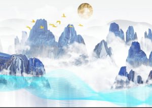 Vector Tranh Trang Trí, Tranh Thủy Mặc (36)