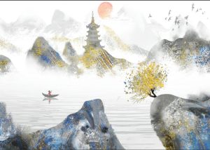 Vector Tranh Trang Trí, Tranh Thủy Mặc (39)