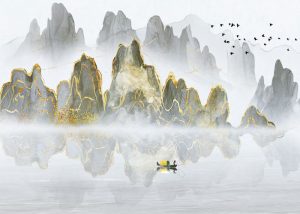 Vector Tranh Trang Trí, Tranh Thủy Mặc (43)