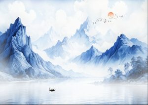Vector Tranh Trang Trí, Tranh Thủy Mặc (5)