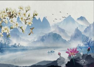 Vector Tranh Trang Trí, Tranh Thủy Mặc (6)