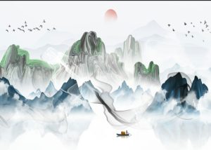 Vector Tranh Trang Trí, Tranh Thủy Mặc (64)