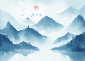Vector Tranh Trang Trí, Tranh Thủy Mặc (7)