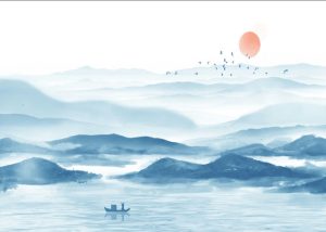 Vector Tranh Trang Trí, Tranh Thủy Mặc (8)